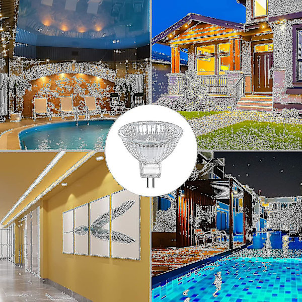 (Labor Day-kampanj!) 8-pack GU5.3 MR16 35W 12V dimbara halogenlampor - Varmvit 2800K, 400 lumen, glasöverdrag -gt