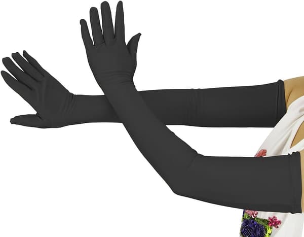 Vuxen Över Armbåge 51 cm Stretch Långa Spandex Operahandskar