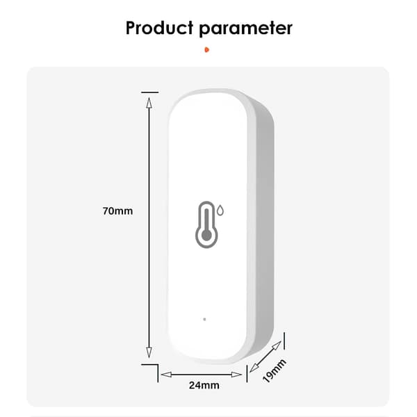 WiFi Tuya Smart temperatur- og fuktighetssensor, WiFi-romtermometer og hygrometer