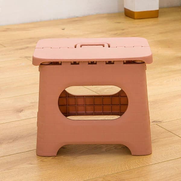 Stor Hopfällbar Stegpall Multifunktionell Robust Hem Kök Barn G L L Pink