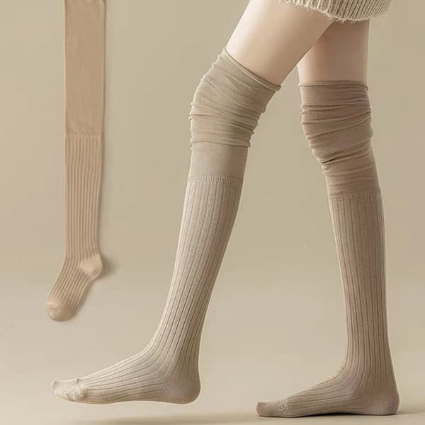 Over Knee Strømper Lårhøje KHAKI khaki
