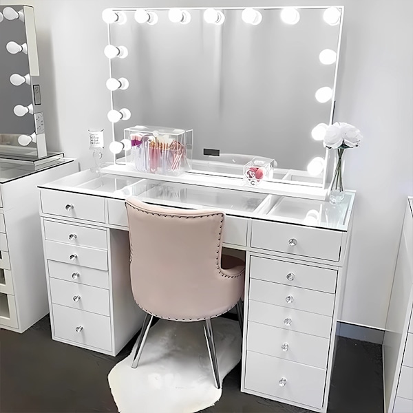High Quality Makeup Mirror Lights - USB 10 Bulbs 3 Lighting Modes (Lights Only)