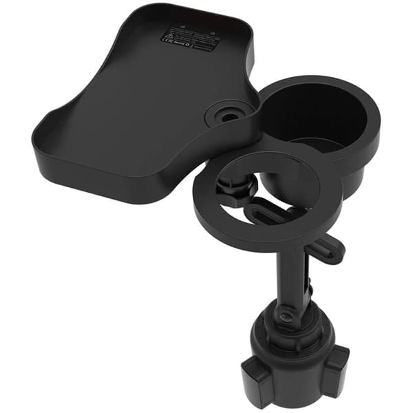 Roterende Bakkeholder Adapter til Bil Telefon Organizer Drikkeflaske Uden Kabelopladning