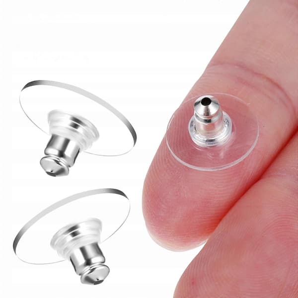 Monterad, Transparent Silikone Ørering Bagside