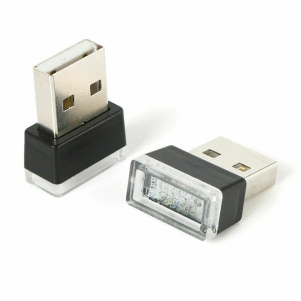 Bil interiørbelysning USB LED HVID white
