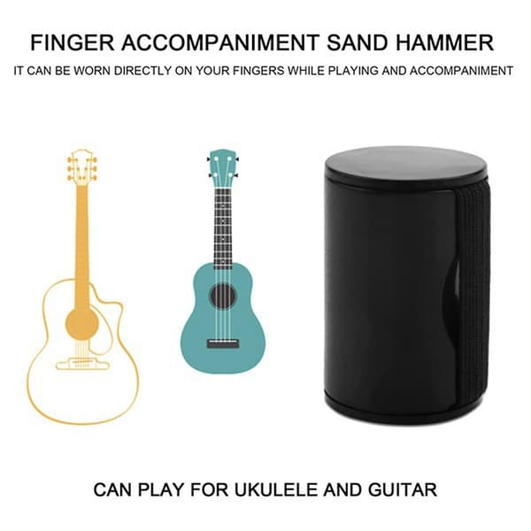 4 st Rytm Shaker Finger Sand Shakers Instrument Spelackompanjemang för Gitarr Ukulele Mandolin