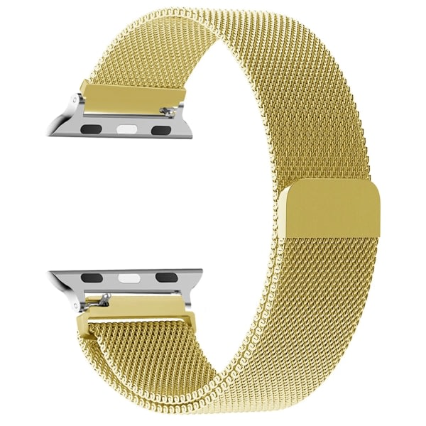 Milanese loop rem til Apple Watch band 44mm 40mm 45mm 49mm 41mm 38mm 42mm 44mm Armbånd iwatch Series 9 3 6 5 SE 7 8 Ultra 2 starlight - guld gold gold 42mm/44mm/45mm/49mm
