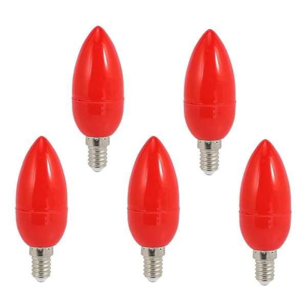 5X LED Lys Pærer Røde Lykkepærer Gud Lys Energibesparende Lys, E14