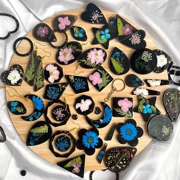 5 stk. Store Øreringeforme i Resin Smykkeforme Ler