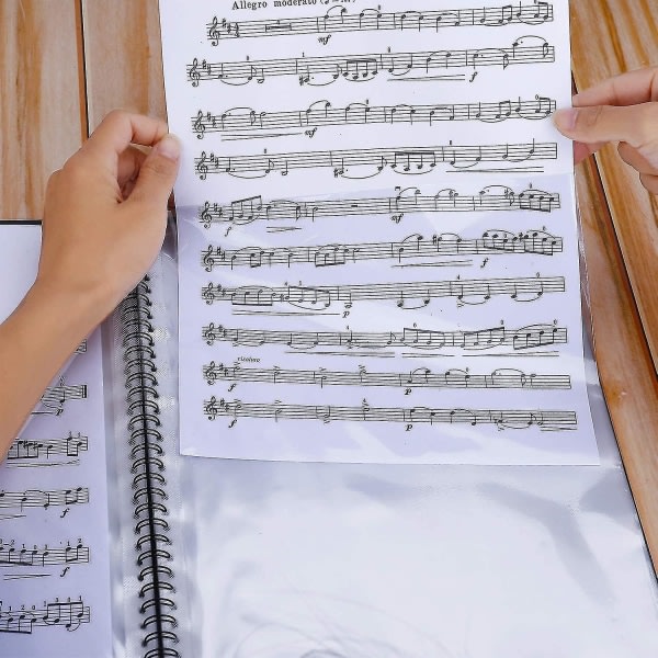 Musiikkikansio nuoteille A4-koko Paper Shelf Storage 30 taskukansiota Muovi Concert Chorus Folder