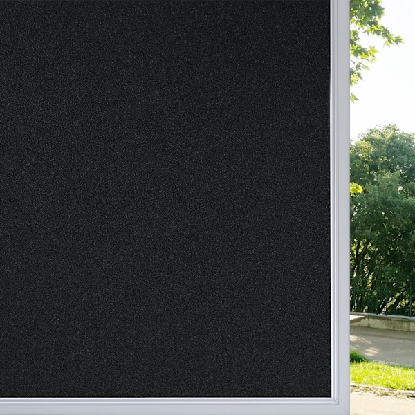 Pimennysikkunakalvo, musta ikkunakalvo yksityisyyteen päivällä ja yöllä, pimennysikkunakalvo ikkunoihin mustana 45x200 cm