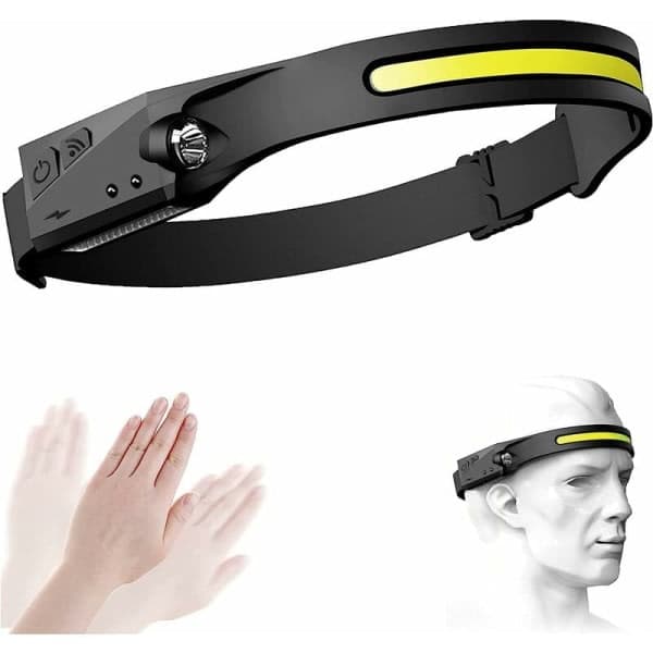 Hodelykt, USB Oppladbar LED-Hodelykt 230° Bredstråle