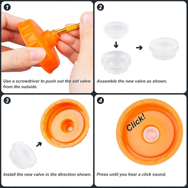 10-pack Ersättningsventiler för Gatorade-flaskor, Silikonventil för GX 30oz & Squeeze 32oz-flaskor, Läcksäker BPA-fri