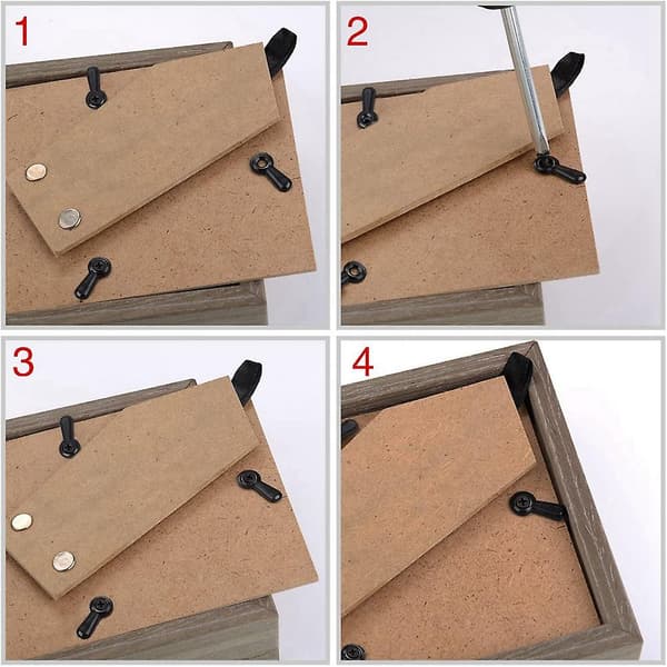 Billedramme Knop Fastgørelsessæt, 100 stk. Billedramme Bagsideclips Hardware Clips