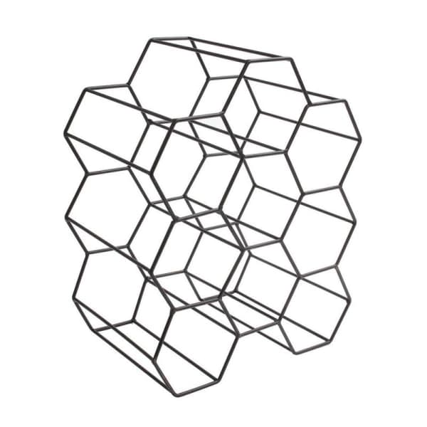 Vinstativ - 9 flasker sort