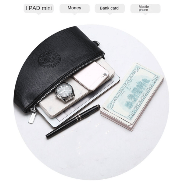 Mænds Clutch Taske Konvolut Pakke SORT Black