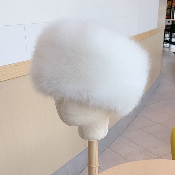Falsk Pels Hat Russisk Hat HVID white