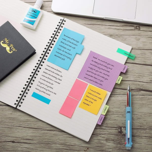TG Post-it-sett, Post-it-etiketter, 410 stykker, separate Post-it-lapper