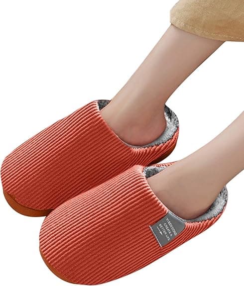 Dame hjemmesko, dame vinter hjemmesko, komfortable hjemmesko, varme patch-forede sko, dame vinter hjemmesko orange Orange 40-41