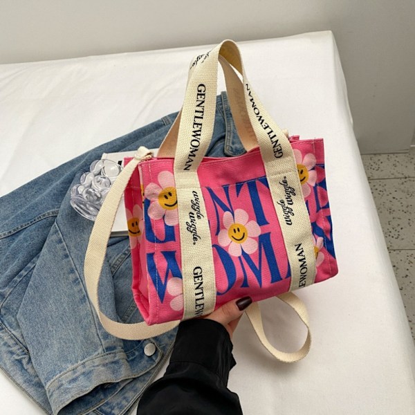 Trykt Tote Taske Crossbody Taske EE E E