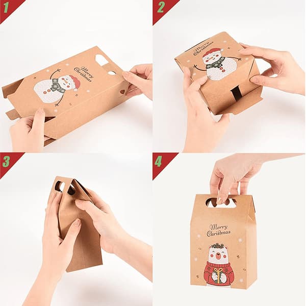 24 st Julklappspåsar Jultomte Julafton presentförpackning Julklappsaskar