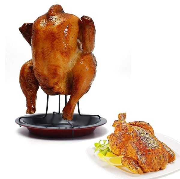 Kyllinggrill for ovn, Høyde: 19cm, Rustfritt stål/stål, Svart