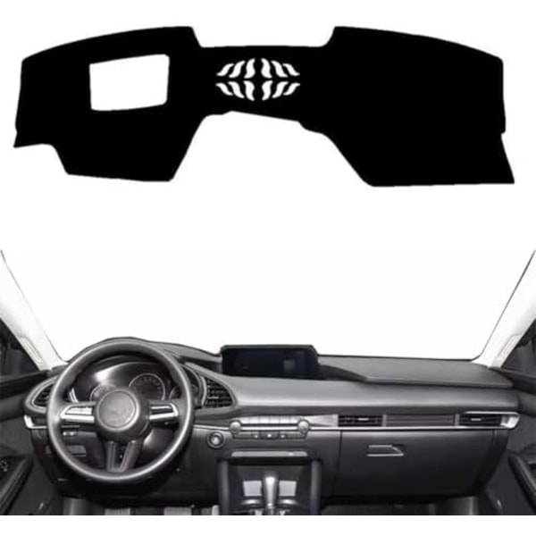 Passer til Mazda 3 BP Axela 2019-2024 (med HUD), Bil Dashbord Deksel, Anti-skli Dash Matte Dashbord Deksel, Dash Bord Deksel Matte, Biltilbehør Lhd-red Edge