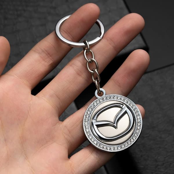 (Særlig kampagne) Mazda Nøglering Bil Logo Nøglering Diamant Tilbehør Egnet til