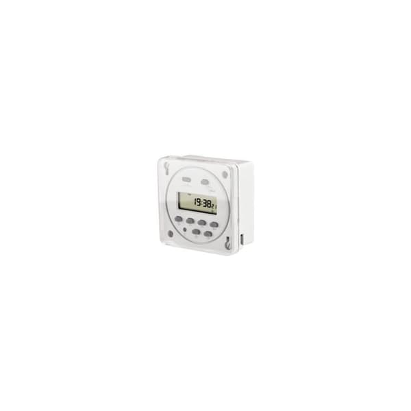 CN101A SPST-bryter med programmerbar timer og LCD-digital skjerm 12V DC 16A Hvit med vanntett beskyttelse
