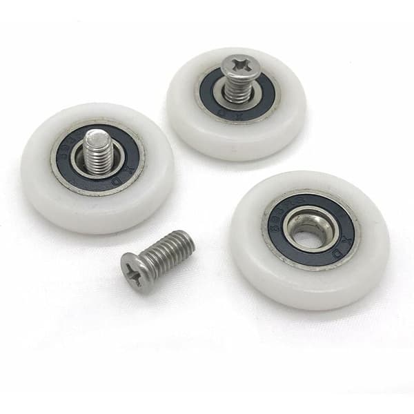 Sett med 8 erstatningshjul for dusjdører med 23 mm diameter