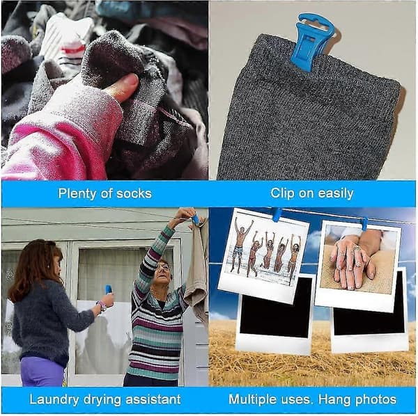 36 Holdbare Mini Sokkeklemmer til Vask & Opbevaring, Lille Krog Vaskemaskine Organizer