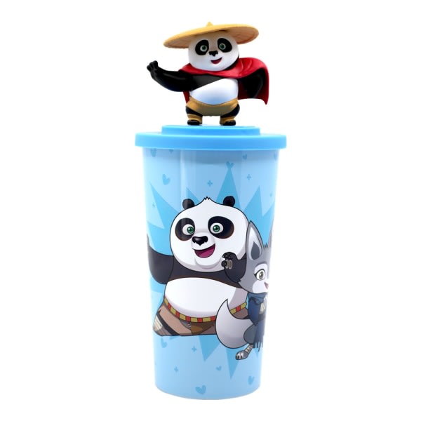 Kung Fu Panda 4 Po stil halmkopp vattenkopp tecknad docka kopp popcorn järnhink Sektion A 501-600ml Section A