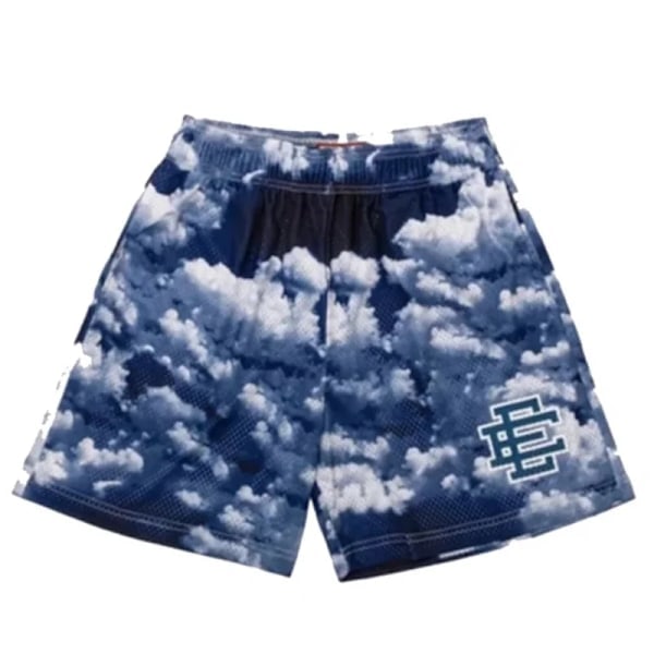 Män Sommar Eric Eman Ee Basic Mesh Shorts Klassiska Blommiga Tryckta Gym Shorts Strandshorts W4 XXL