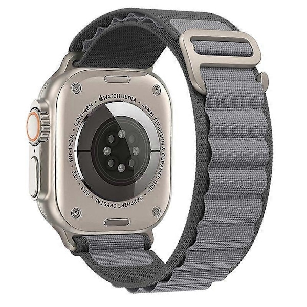 Armband för Alpine Loop Nylonarmband correa iwatch Series Ultra 8 SE 7 6 3 5 Kompatibelt Apple Watch Armband-Xin mörkgrå 38mm 40mm 41mm deep gray