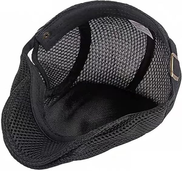 Sommercaps for menn, flat caps sommer mesh flat caps Black