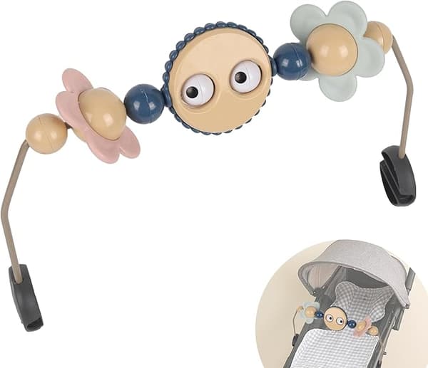 Legetøjsbøjle til babyvippe - Googly Eyes legetøjsbøjle til klapvogn