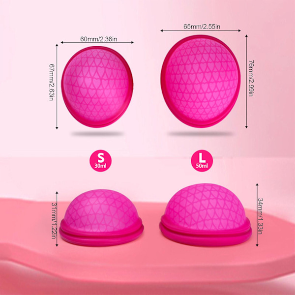 Elastisk menstruationsskive til kvinder, lækagesikker menstruationskop i silikone, 100% ny, lilla Purple S Purple
