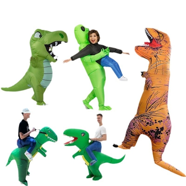(Erikoistarjoukset) Puhallettava Dinosaurushahmo Puku Lasten Halloween Rekvisiitta Hauska Tyrannosaurus Rex Alien Vaatteet Jouluasu_NA