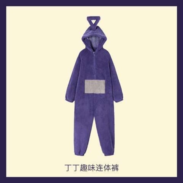 Teletubbies Kostym Vuxna Cosplay Djur Sovkläder Jumpsuit Po Teletubbies Vuxen - Perfekt Tinky Winky Kostym Vuxen L