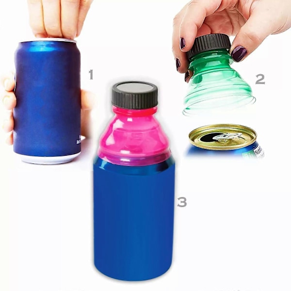 6-PACK Lock för läskburkar Spillskydd Öl Juice Läsk Energidrycker, 50% Rabatt (FMY)