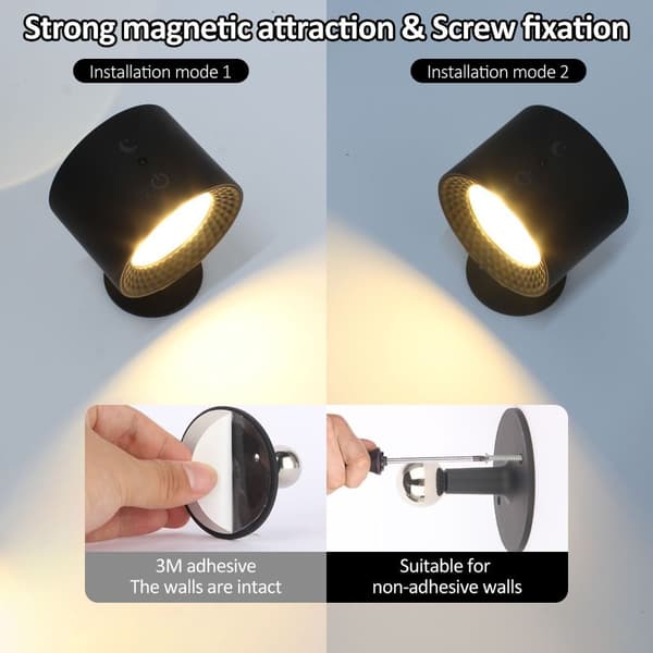 LED Vegglamper Leselys Nattlys HVIT HVIT White White