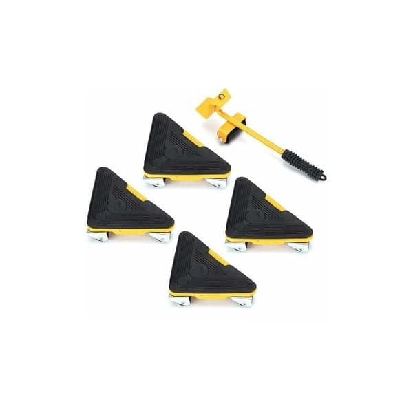 Furniture Moving Set with 5 Pieces Lifting Tools, Rollers, Wheels, Bar, Handle