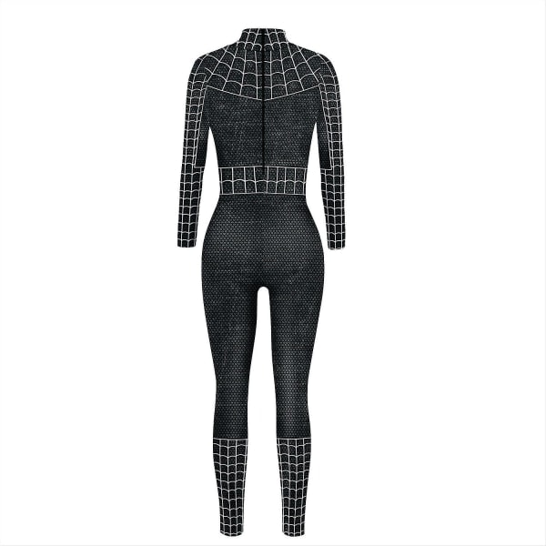 Sexy Body Sort Spindel Kvinde Spandex Jumpsuit Halloween Cosplay Kvinder Superhelt Kostume Jumpsuit M