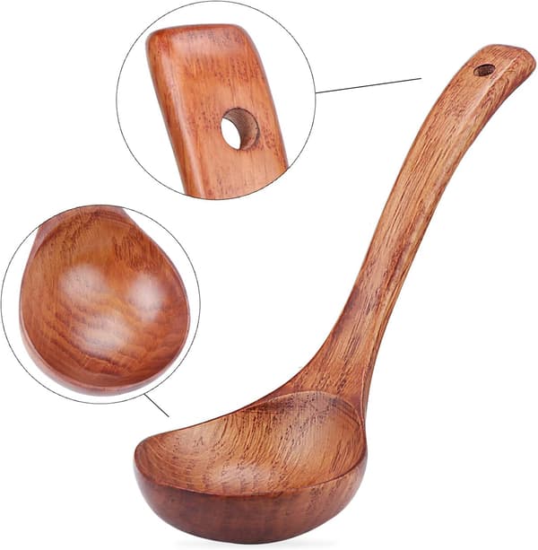 Träslev, naturlig träslev, grötlev, 24 cm lång