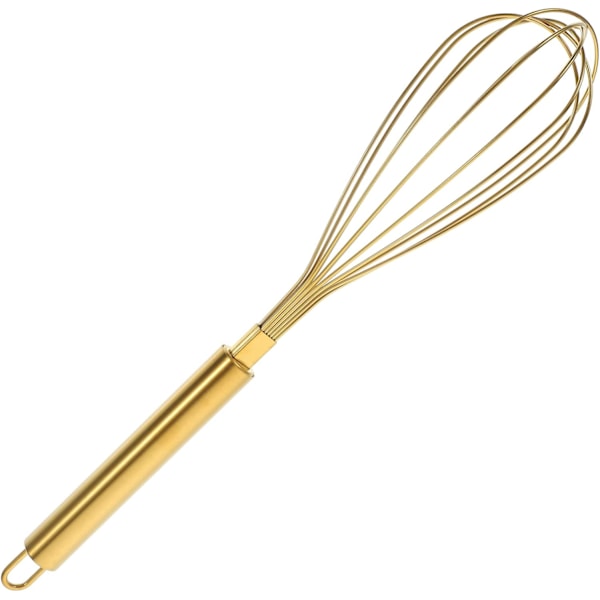 Visp Handverktyg Hand Äggredskap Manuell Äggvisp Köksvisp Guld Köksvispar (26.5*5.5cm)