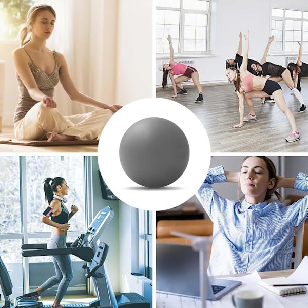 (Arbejdsdags-kampagne!) Massage Hockeybold til Myofascial Afslapning, Fødder, Ryg, Triggerpunktsterapi Bold, Muskelknuder, Yoga Grey