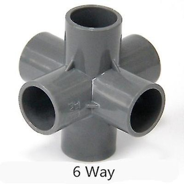PVC Rörkopplingar 3 4 5 6-vägs Slangdelare 20-50mm Trädgårdsbevattning Vattenrör Kopplingsadapter DIY Hyllskarv 50mm 50mm 6 Way4 50mm