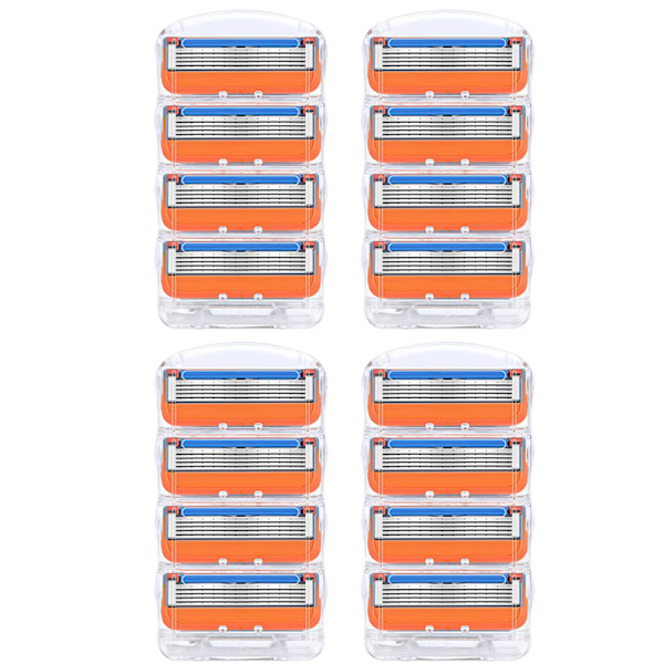 (Specialerbjudande) 4 - 52-pack Rakblad för män, kompatibla med Fusion 5 16 packs