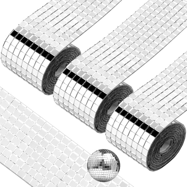 (100 x 4 cm, 3 ruller) Glasmosaikfliser, Mini Square M