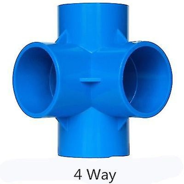 (Særlig kampagne) PVC Rørfittings 3 4 5 6-vejs Slangedeler 20-50mm Havevanding Vandrør Koblingsadapter DIY Hyldekobling 20mm 20mm 4 Way6 20mm